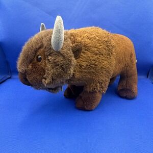 Aurora Miyoni American Bison Buffalo Plush Stuffed Animal Brown 13" Bills West